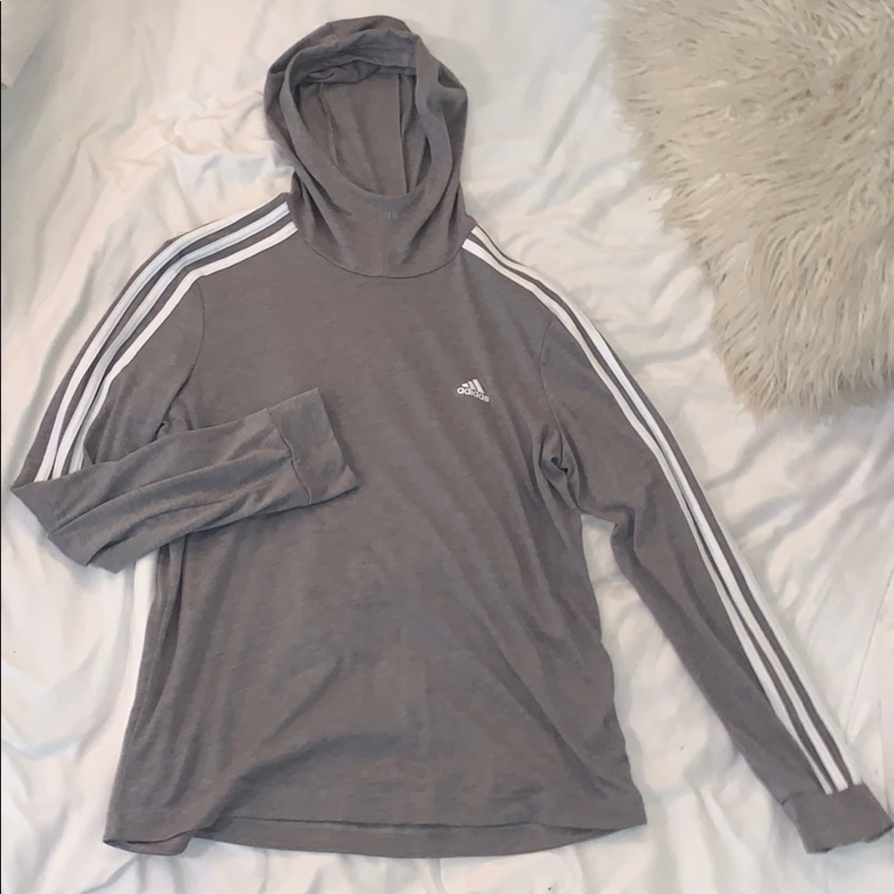 Adidas Lightweight grey hoodie